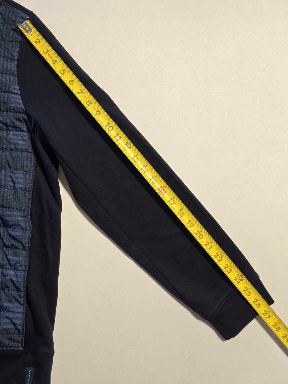 Perry Ellis Men Mixed Media Quilted Jacket Bomber Dark Sapphire Full Zip Size XL - Picture 7 of 8